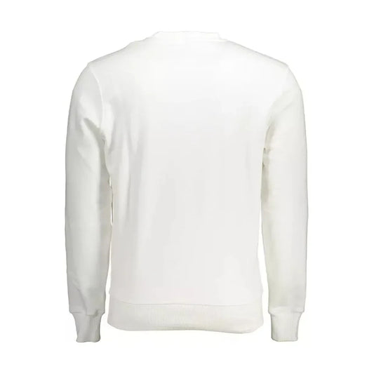 North Sails Elegant White Round Neck Cotton Sweatshirt North Sails