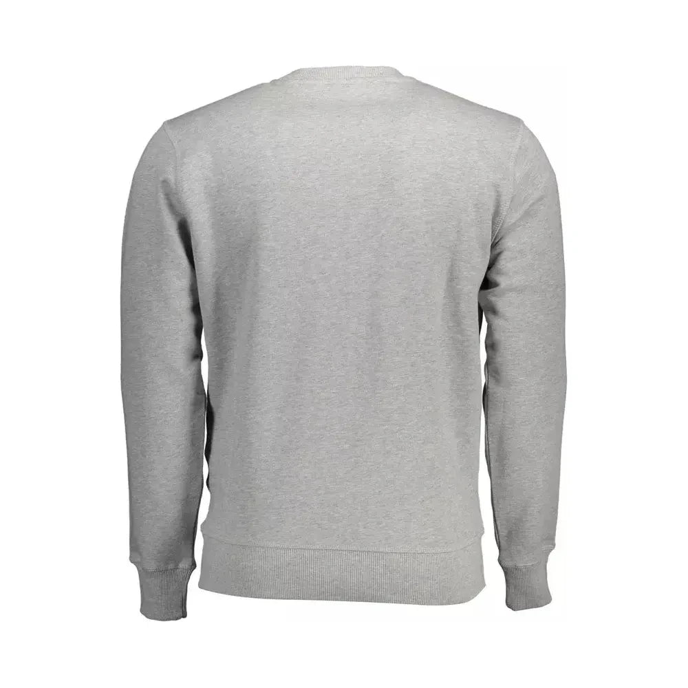 North Sails Chic Gray Round Neck Printed Sweatshirt North Sails