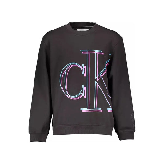 Calvin Klein Sleek Cotton Sweatshirt with Logo Print Calvin Klein