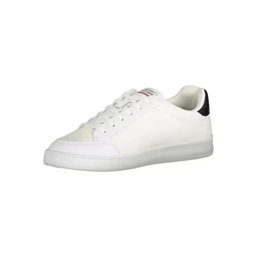 Tommy Hilfiger Eco-Conscious White Sneakers with Logo Accent Tommy Hilfiger