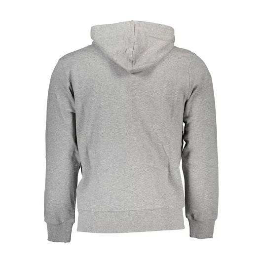 La Martina Elegant Gray Cotton Hooded Sweatshirt La Martina