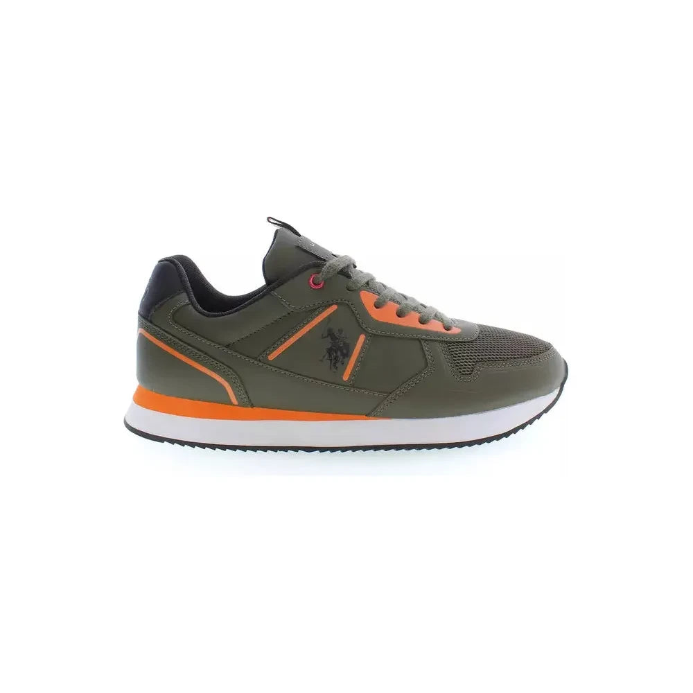 U.S. POLO ASSN. Green Polyester Men Sneaker