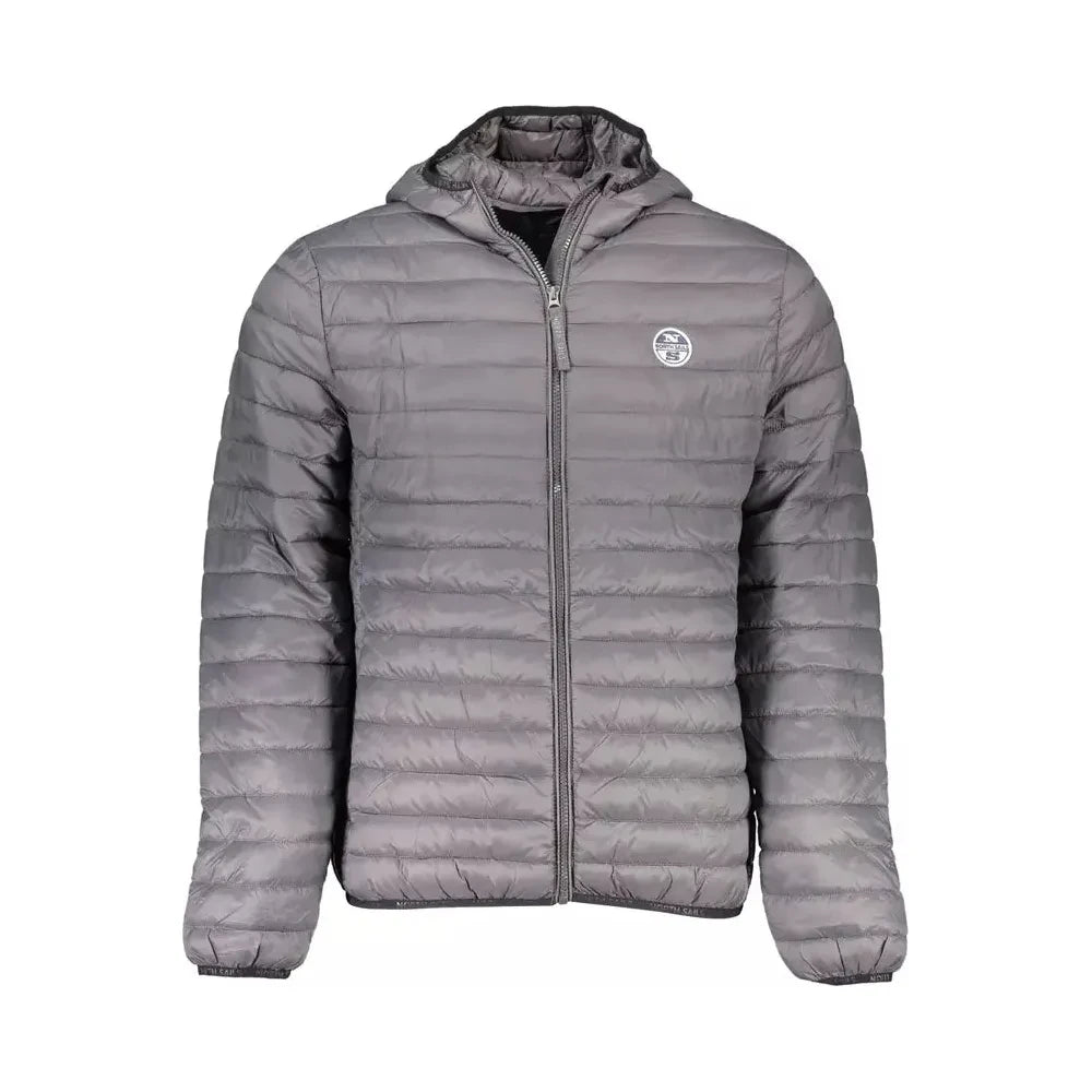 North Sails Sleek Hooded Polyamide Jacket in Gray North Sails