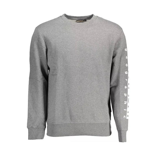 Napapijri Chic Gray Cotton Blend Sweater Napapijri