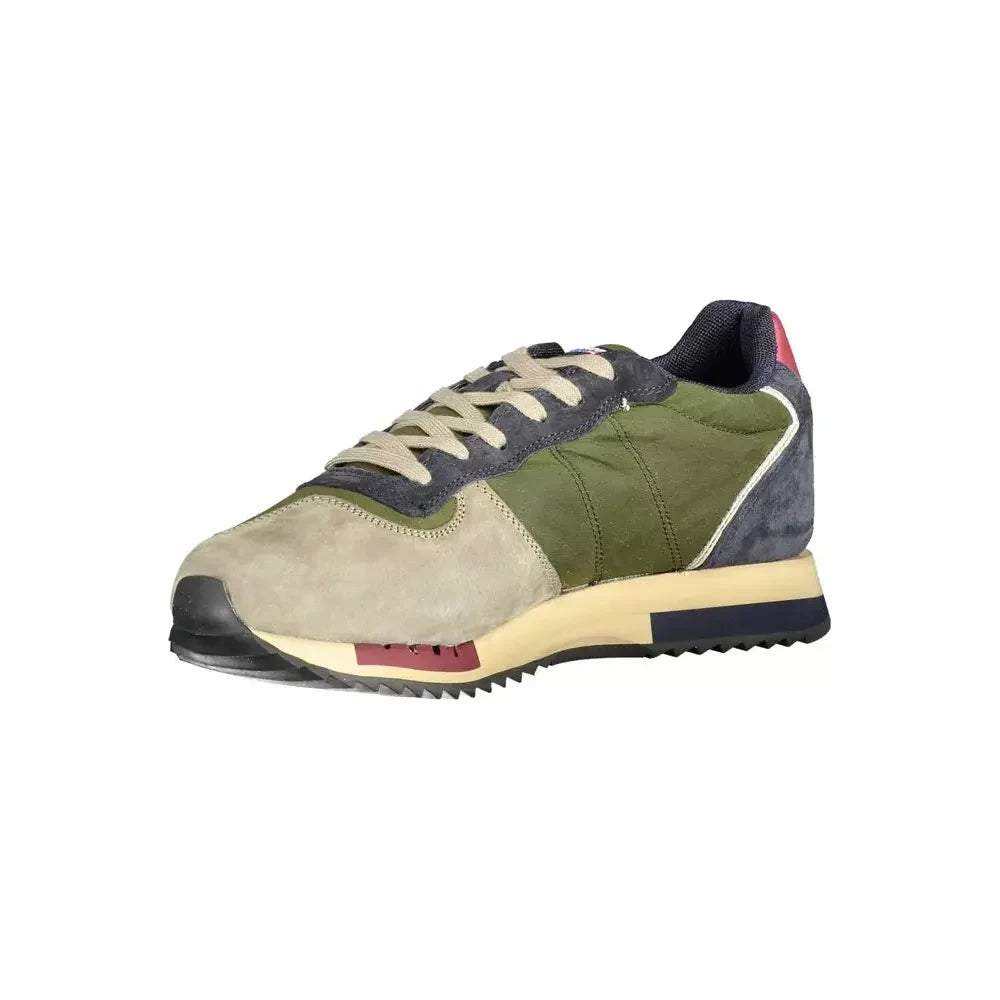 Blauer Sleek Green Lace-Up Sports Sneakers Blauer