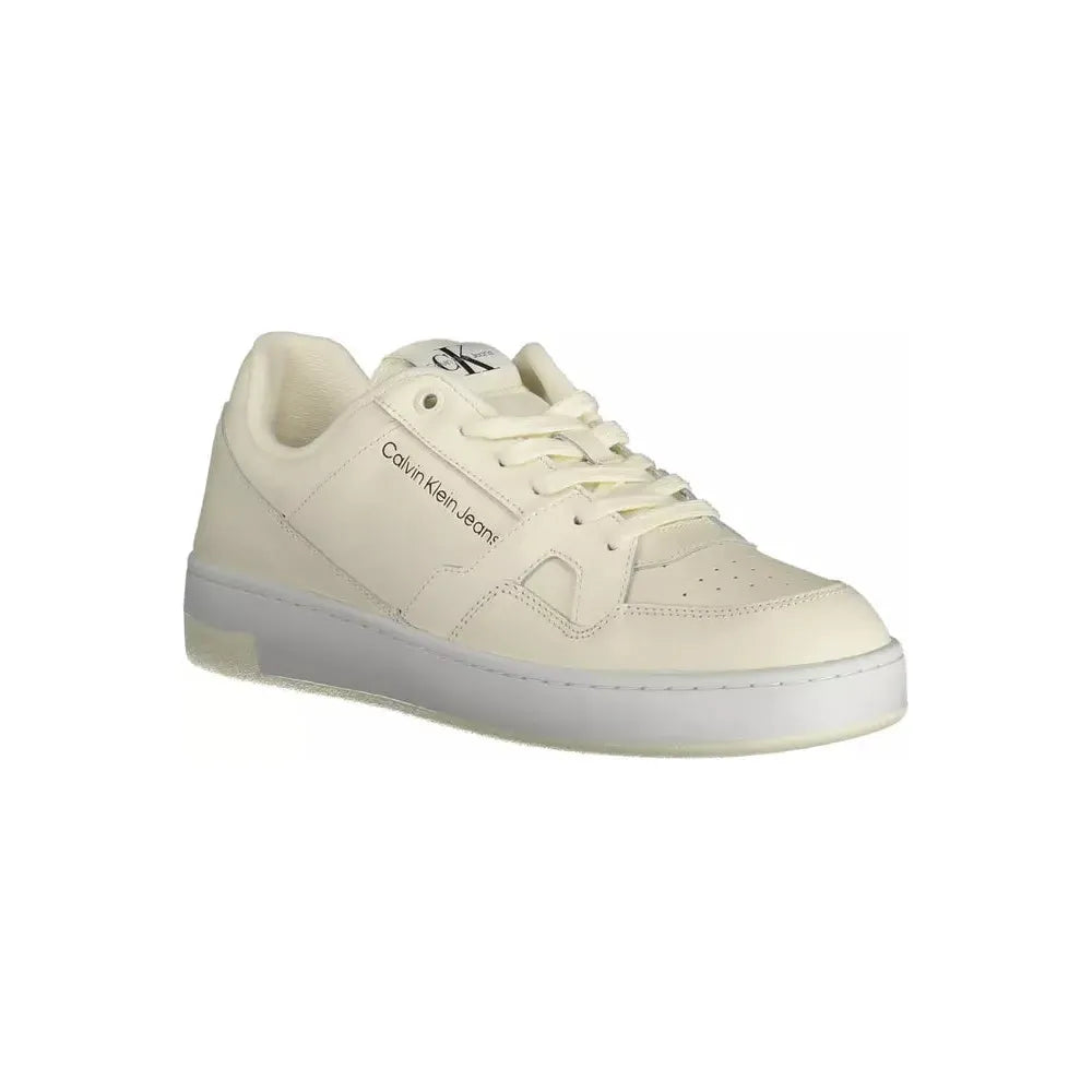 Calvin Klein Sleek White Sporty Sneakers with Eco-Conscious Twist Calvin Klein