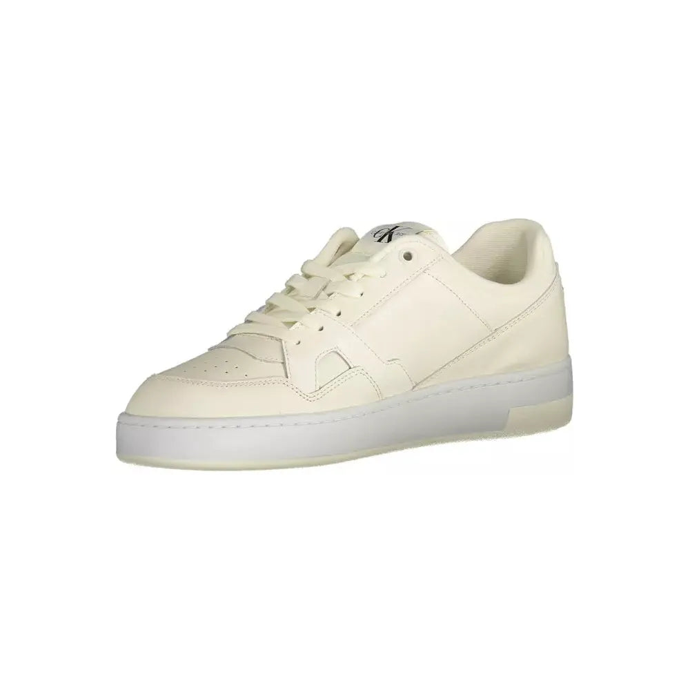 Calvin Klein Sleek White Sporty Sneakers with Eco-Conscious Twist Calvin Klein