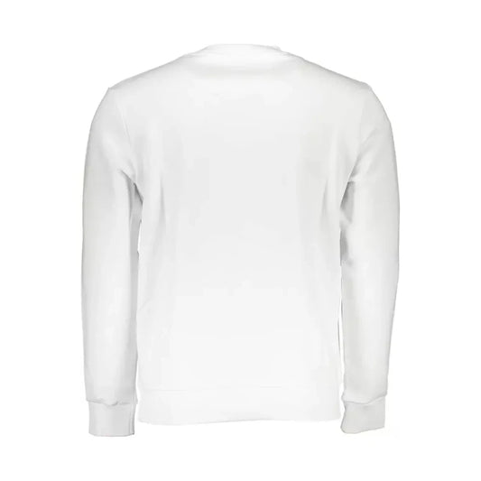 North Sails Elegant White Sweater with Timeless Print North Sails