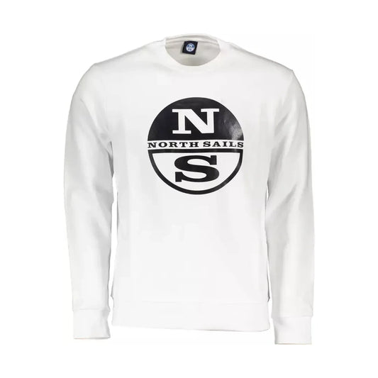 North Sails White Cotton Men Sweater