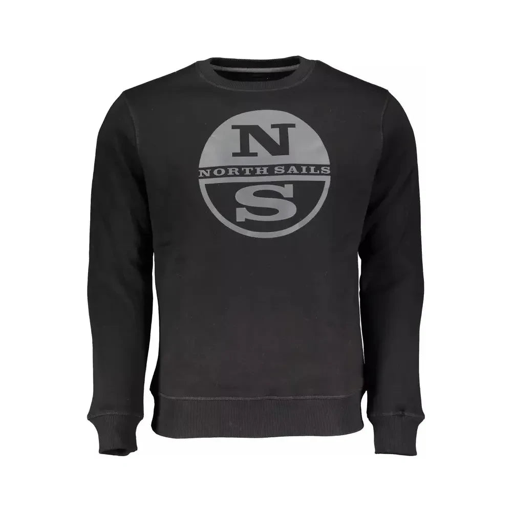 North Sails Elevated Casual Black Sweatshirt with Print North Sails