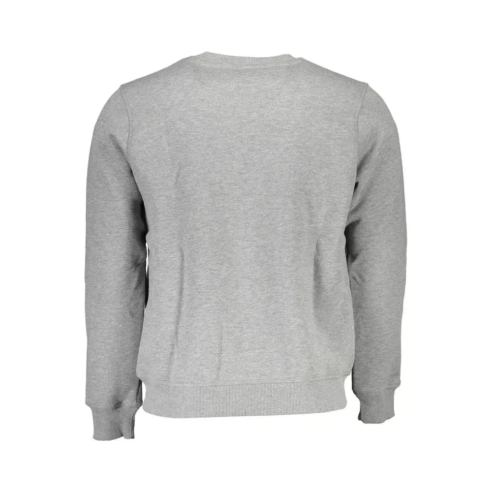 North Sails Gray Round Neck Logo Sweatshirt North Sails