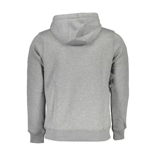 North Sails Gray Cotton Men Sweatshirt North Sails