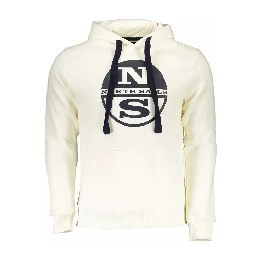 North Sails Chic White Hooded Sweatshirt - Casual Comfort North Sails