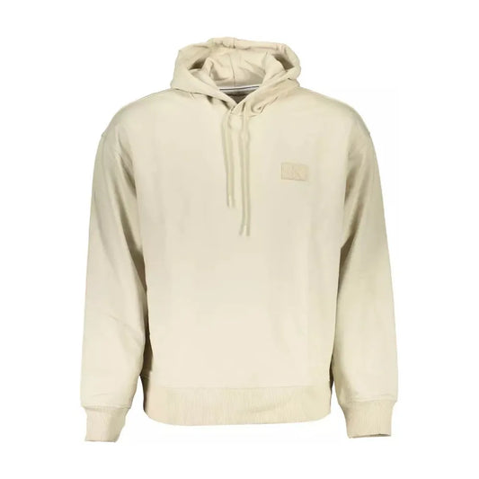 Calvin Klein Beige Long-Sleeved Hooded Sweatshirt Calvin Klein