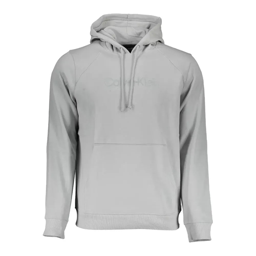 Calvin Klein Sleek Gray Reflective Logo Hoodie Calvin Klein