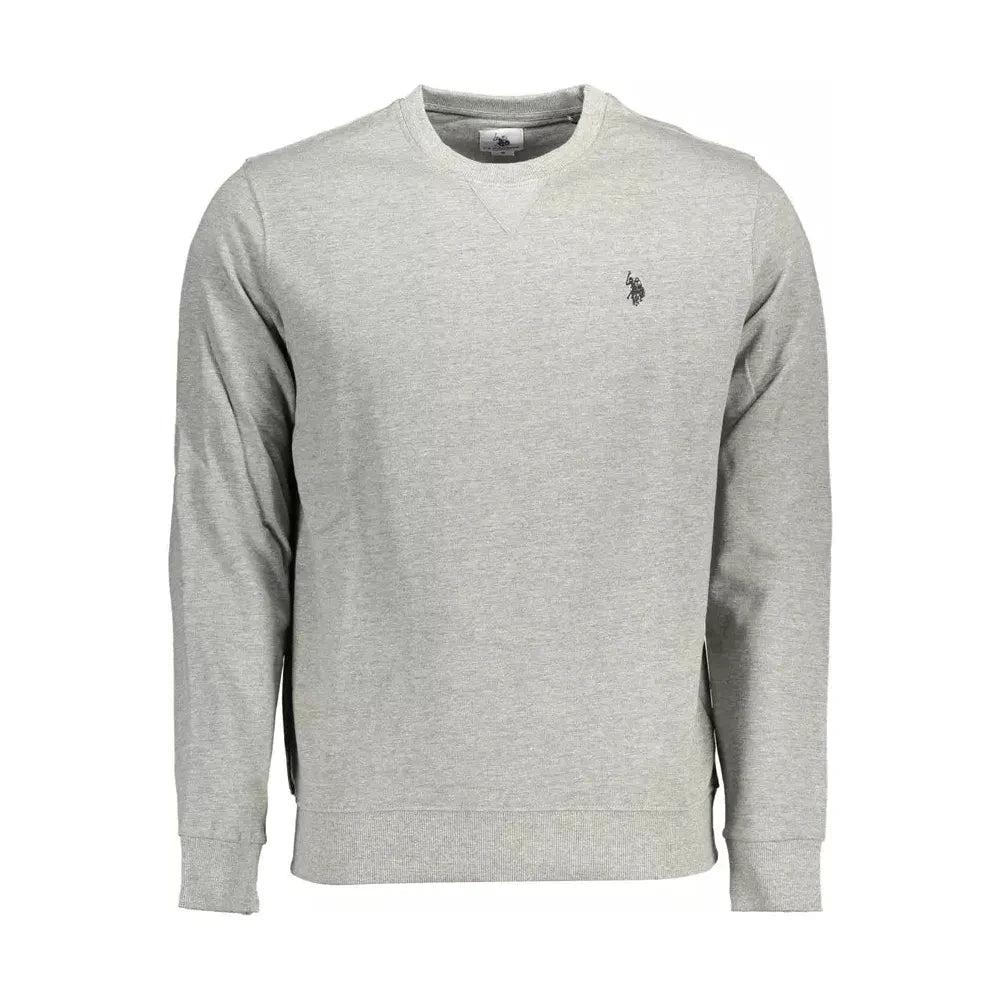 U.S. POLO ASSN. Classic Gray Cotton Crew Neck Sweater U.S. POLO ASSN.