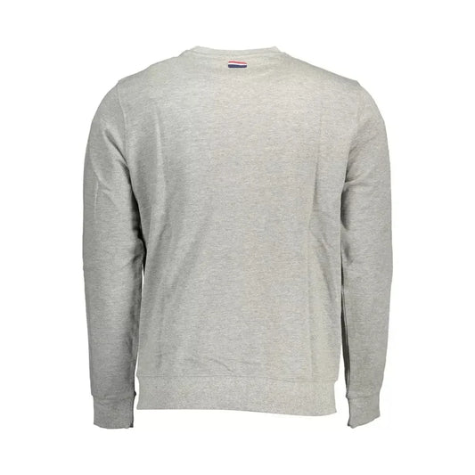 U.S. POLO ASSN. Classic Gray Cotton Crew Neck Sweater U.S. POLO ASSN.