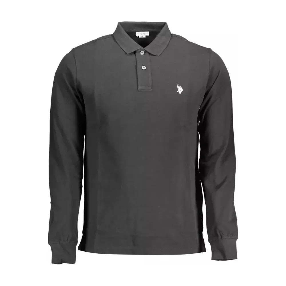 U.S. POLO ASSN. Classic Black Long-Sleeve Polo Elegance U.S. POLO ASSN.