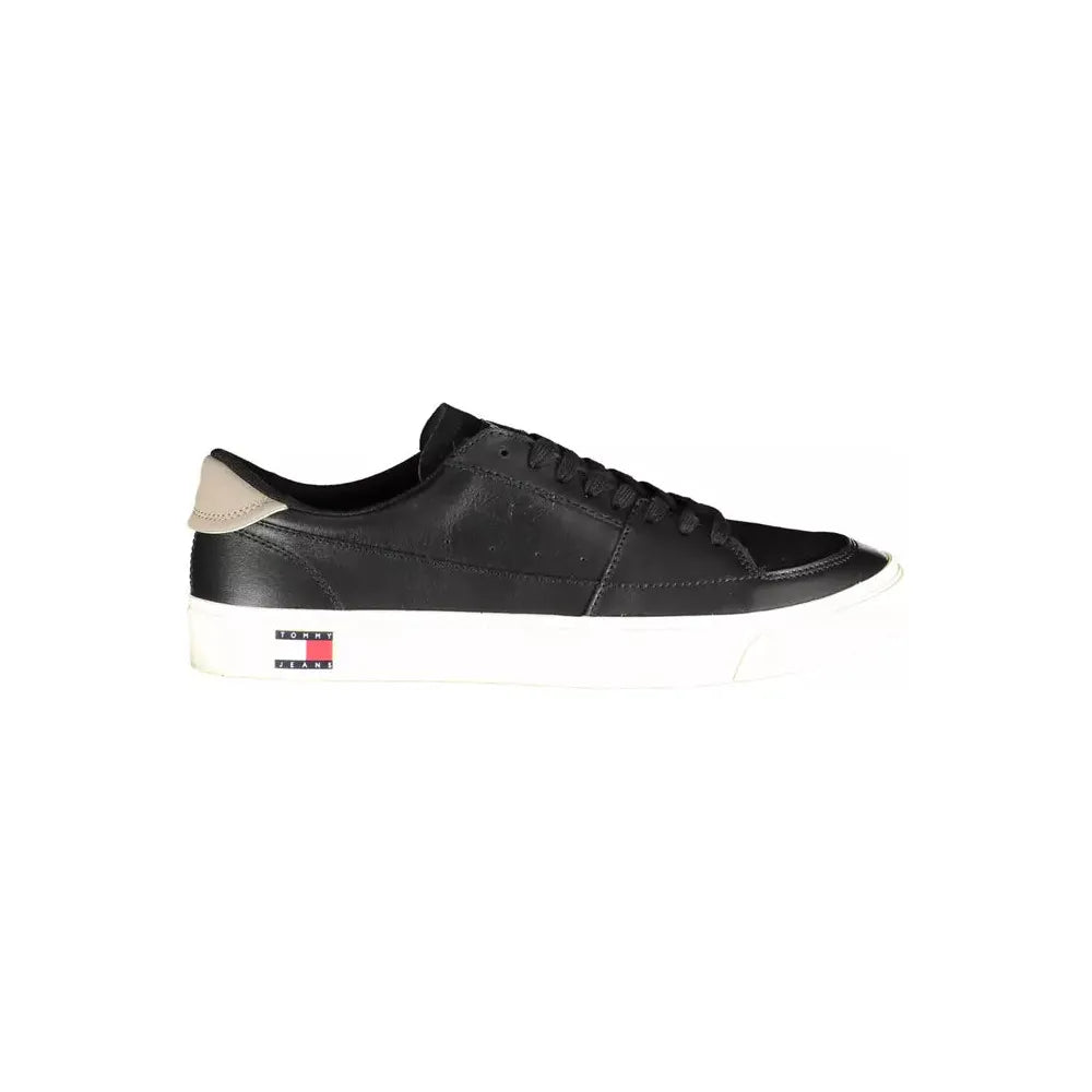 Tommy Hilfiger Eco-Conscious Sleek Sneakers in Black Tommy Hilfiger