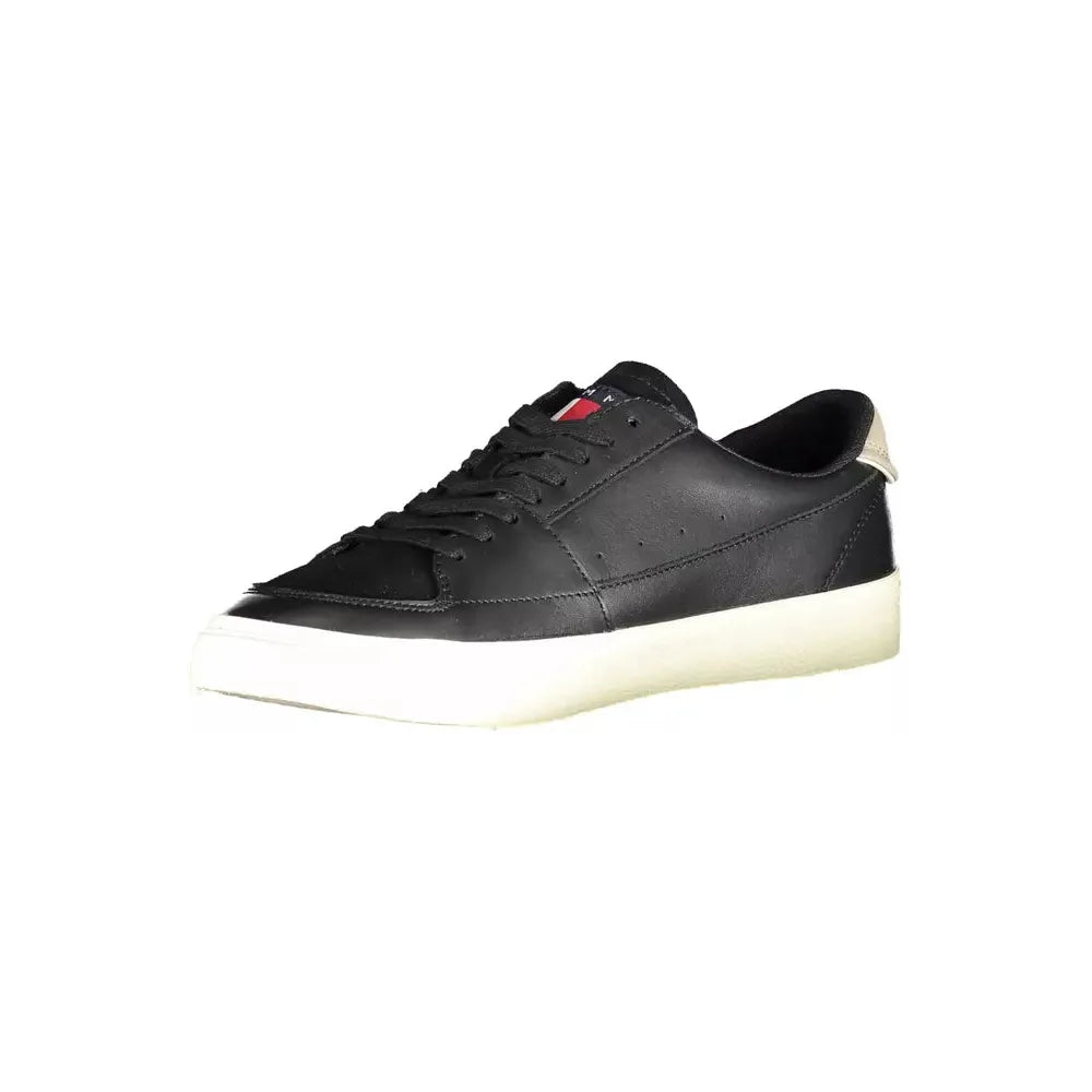 Tommy Hilfiger Eco-Conscious Sleek Sneakers in Black Tommy Hilfiger