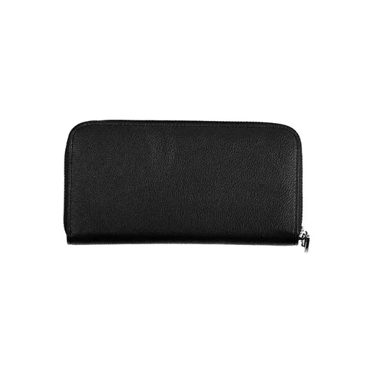 BYBLOS Sleek Black Polyethylene Zip Wallet BYBLOS