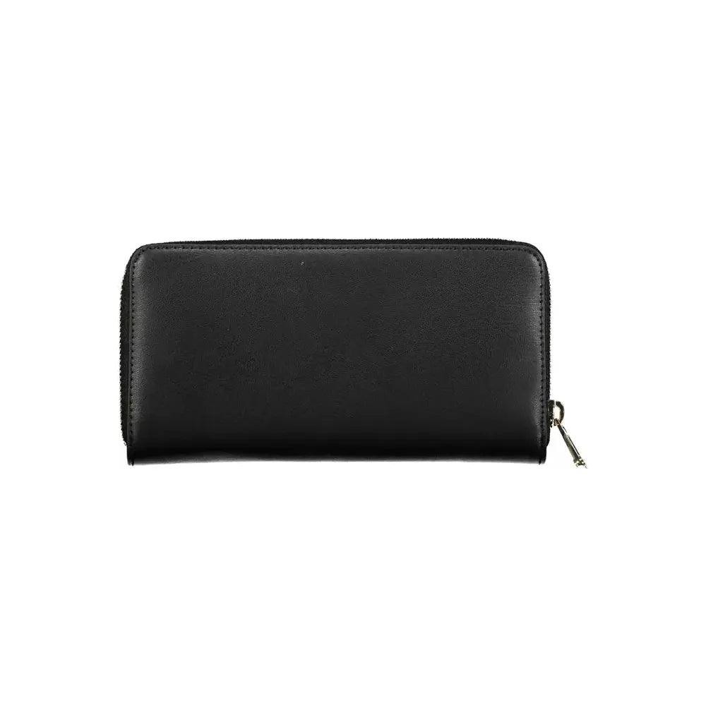 Tommy Hilfiger Elegant Black Wallet with Contrasting Accents Tommy Hilfiger