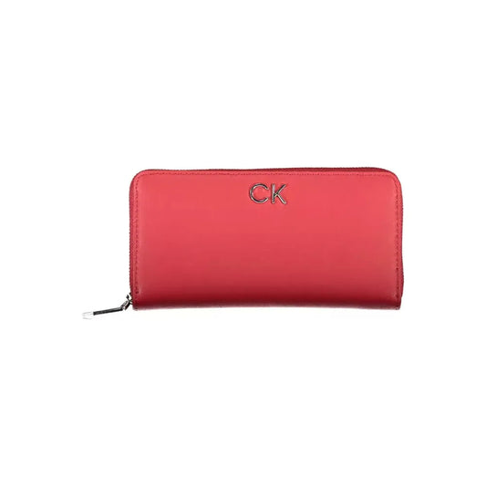 Calvin Klein Elegant Pink Polyethylene Wallet with Secure Zip Calvin Klein