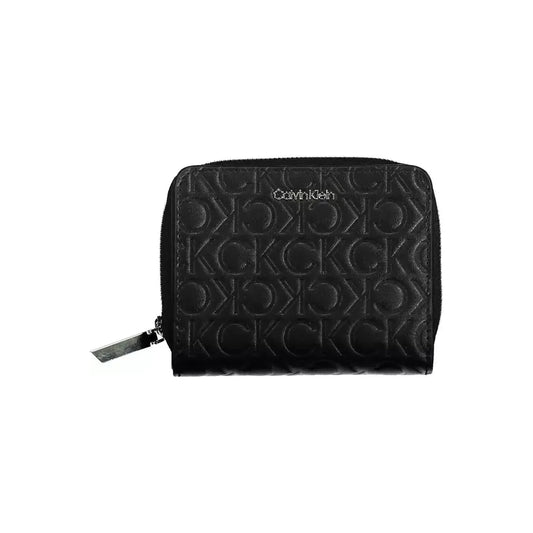 Calvin Klein Elegant Black Zip Wallet with Contrast Detailing Calvin Klein