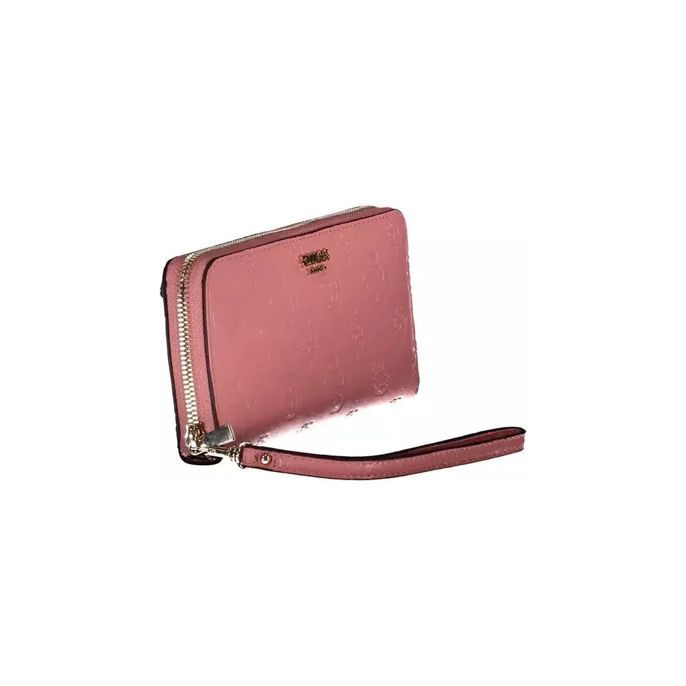 Guess Jeans Chic Pink Wallet with Contrasting Details Guess Jeans