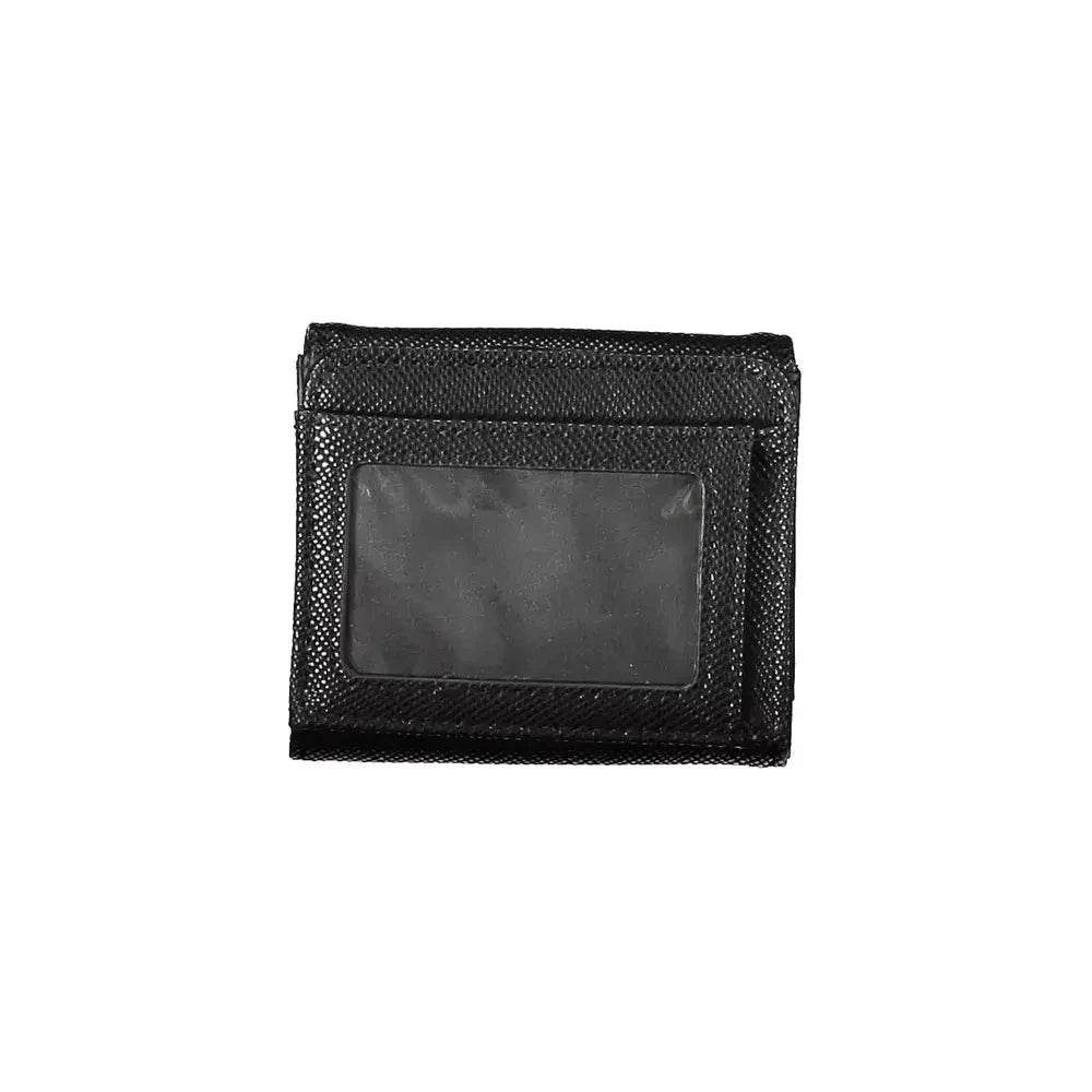 Guess Jeans Sleek Black Polyethylene Wallet with Logo Guess Jeans