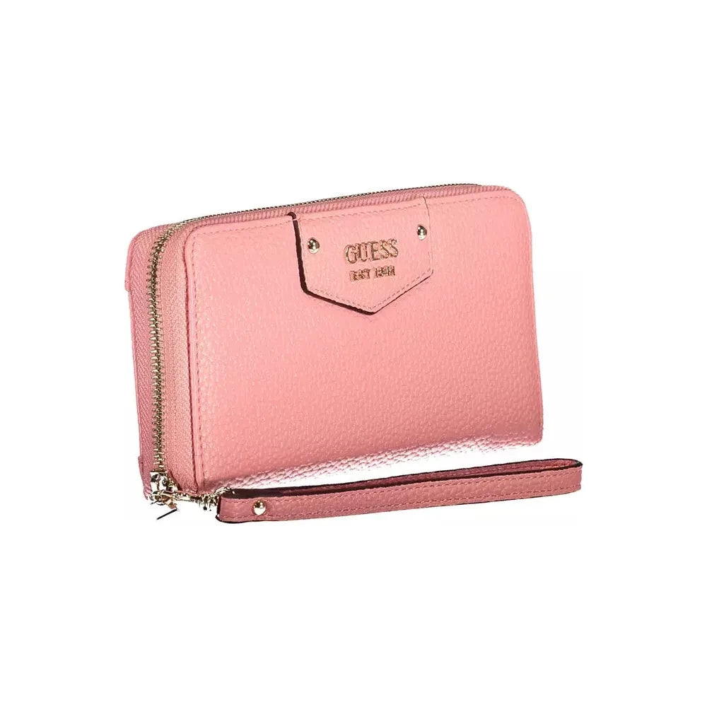 Guess Jeans Chic Pink Wallet with Contrasting Details Guess Jeans