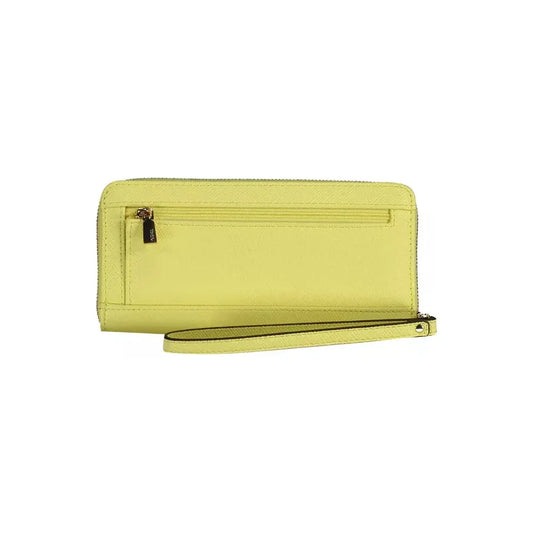 Guess Jeans Chic Yellow Polyethylene Compact Wallet Guess Jeans