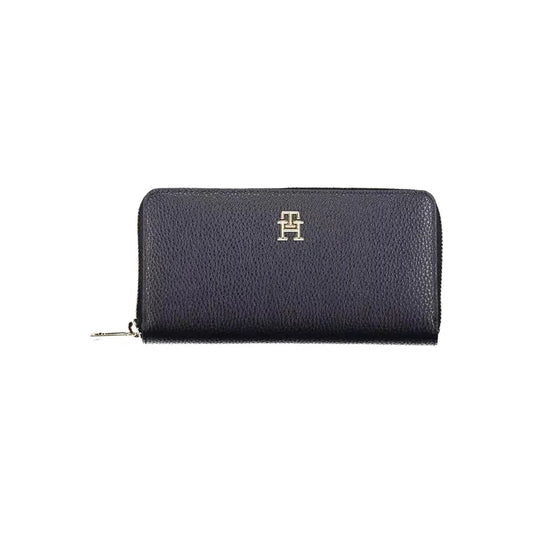 Tommy Hilfiger Elegant Blue Polyethylene Wallet with Logo Detail Tommy Hilfiger