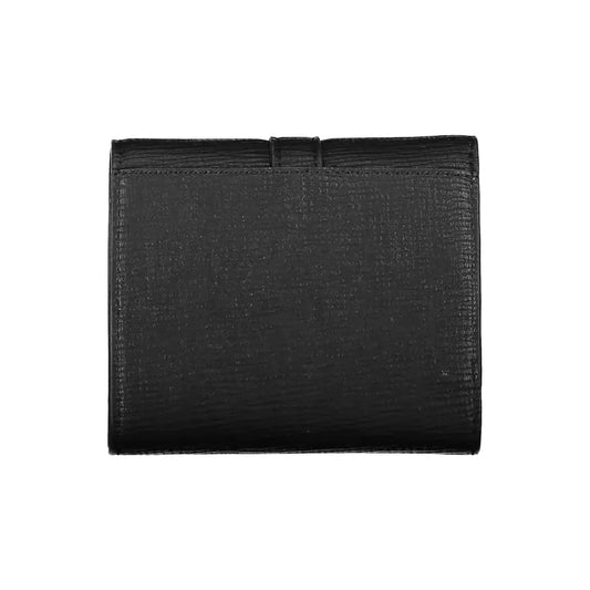 Tommy Hilfiger Elegant Black Polyethylene Trifold Wallet Tommy Hilfiger