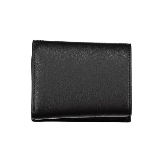 Tommy Hilfiger Sleek Black Polyethylene Wallet with Secure Closure Tommy Hilfiger