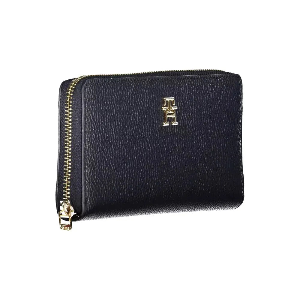 Tommy Hilfiger Elegant Blue Polyethylene Wallet with Logo Detail Tommy Hilfiger