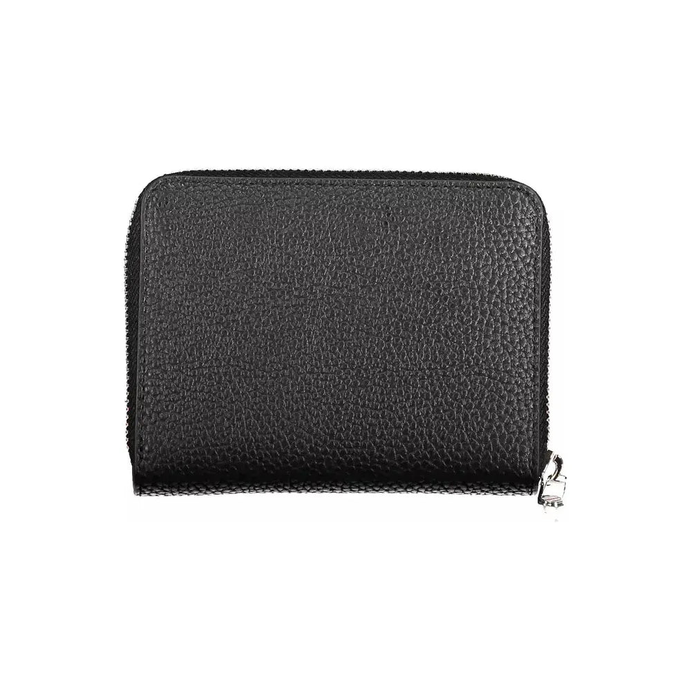 Tommy Hilfiger Elegant Black Polyethylene Zip Wallet Tommy Hilfiger