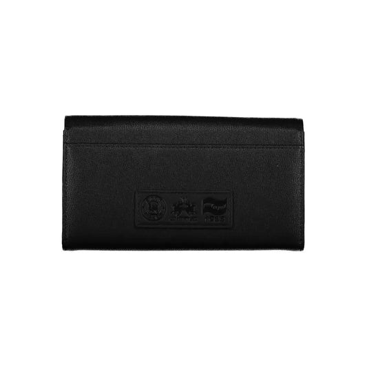 La Martina Elegant Black Polyethylene Wallet with Logo La Martina