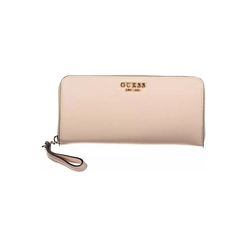 Guess Jeans Chic Pink Polyethylene Multi-Compartment Wallet Guess Jeans