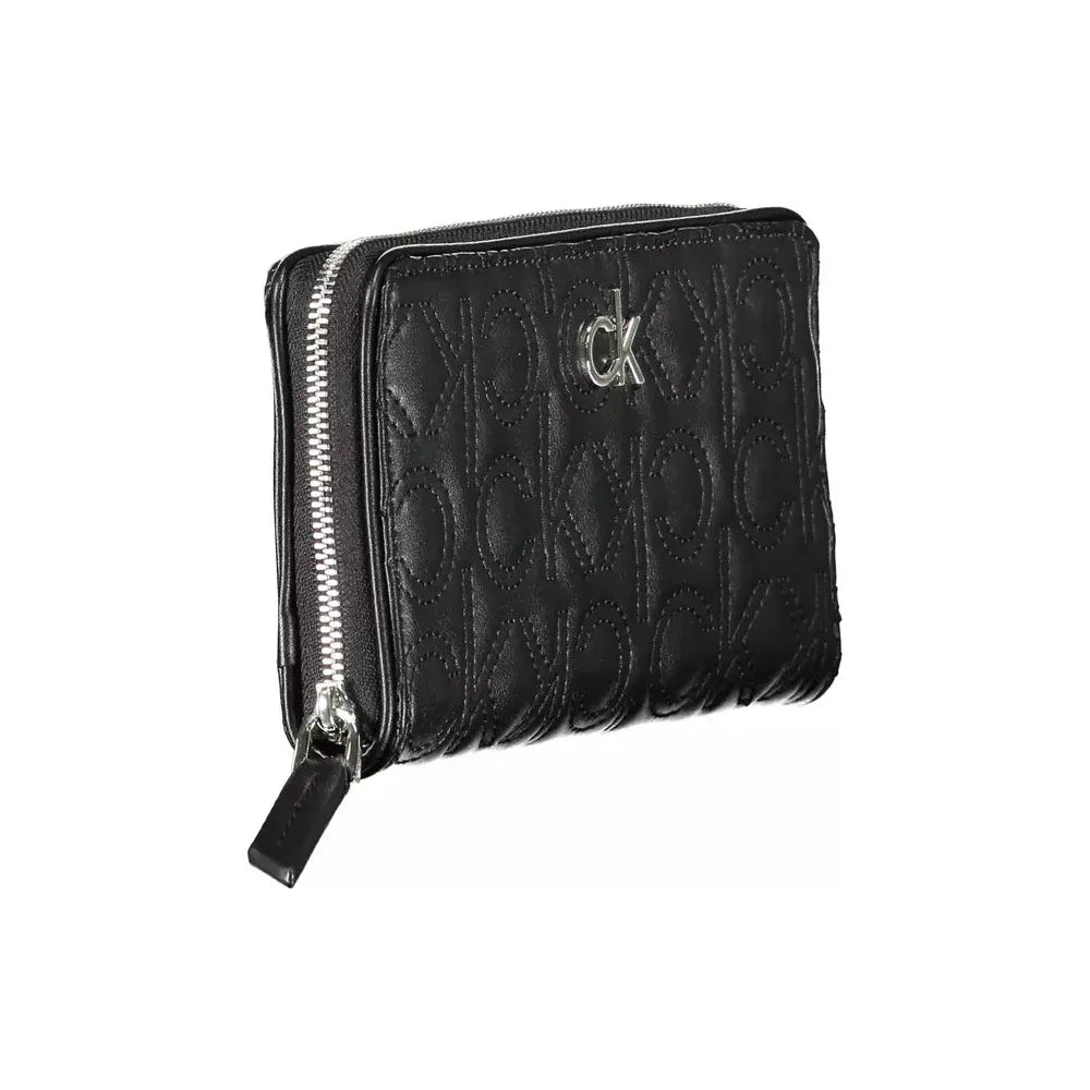 Calvin Klein Chic Black Polyethylene Zip Wallet Calvin Klein