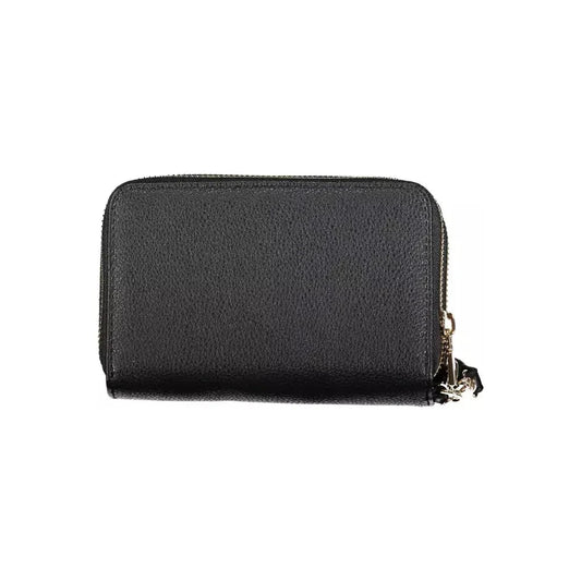 Guess Jeans Elegant Black Double Wallet with Zip Closure Guess Jeans