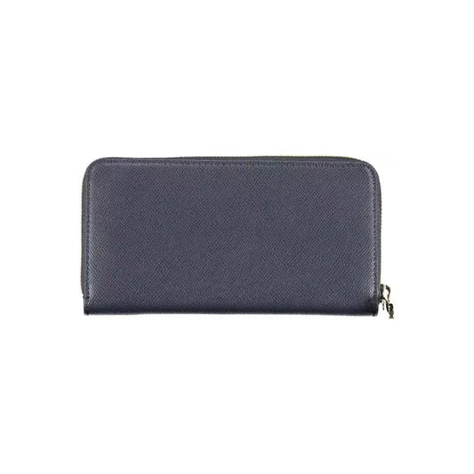 Tommy Hilfiger Chic Blue Polyethylene Wallet with Zip Closure Tommy Hilfiger