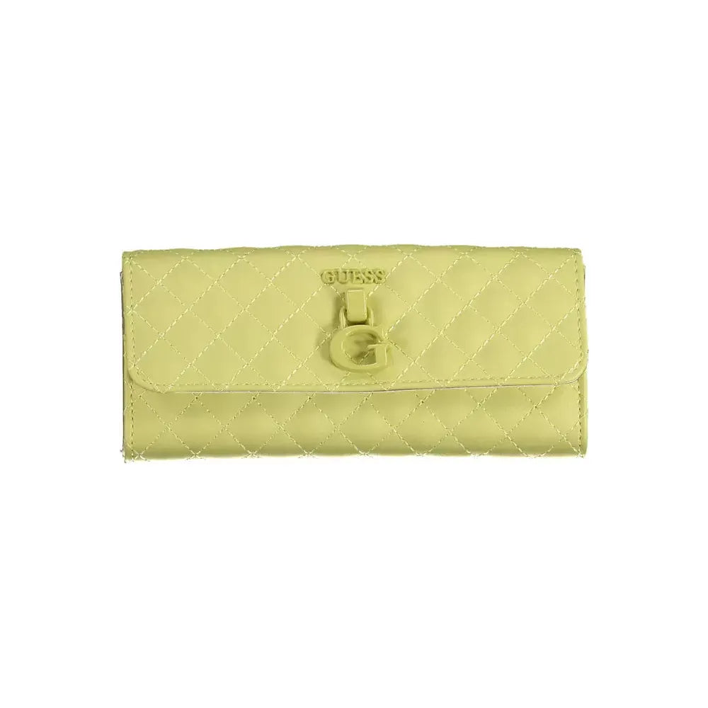 Guess Jeans Chic Sunshine Yellow Tri-Fold Wallet Guess Jeans