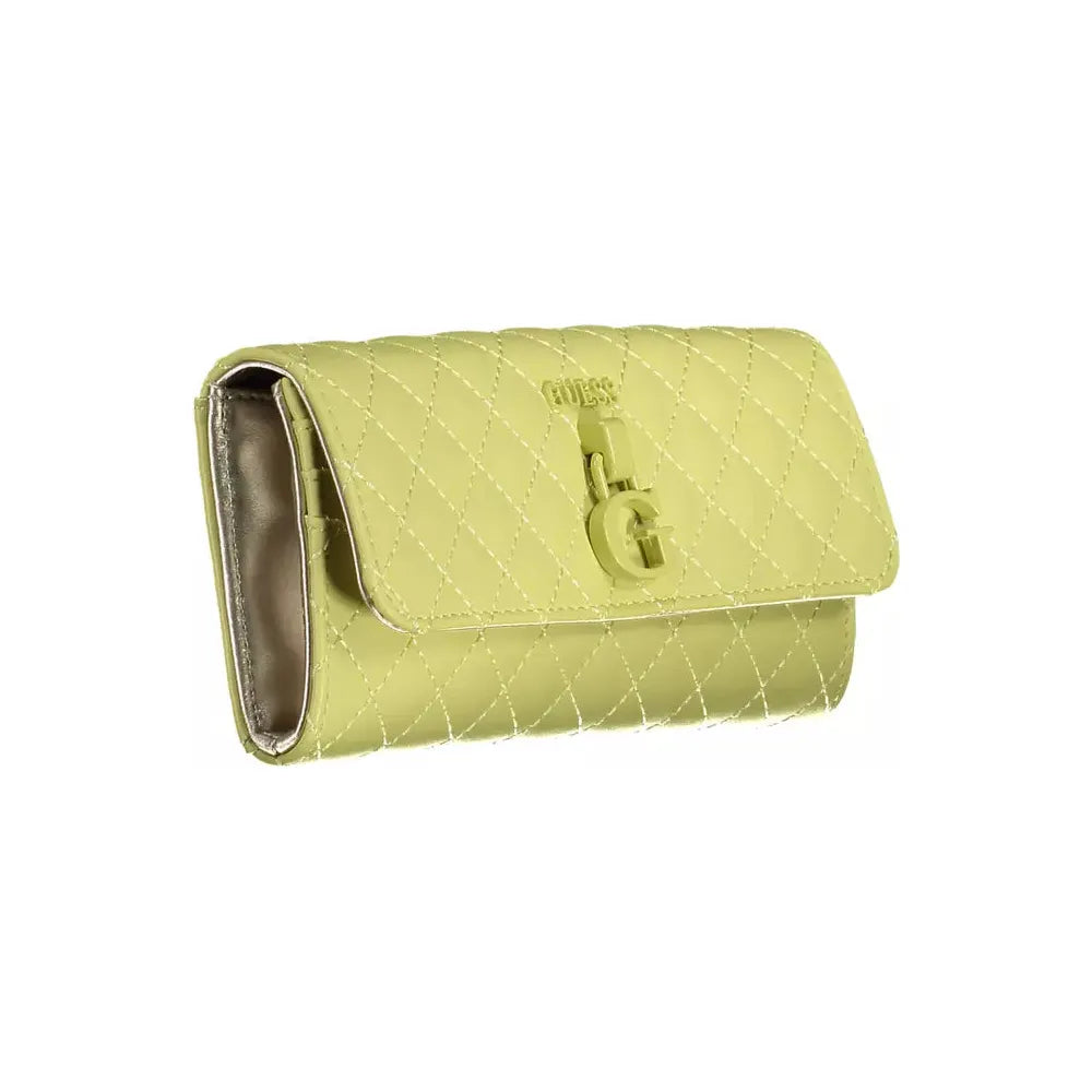 Guess Jeans Chic Sunshine Yellow Tri-Fold Wallet Guess Jeans