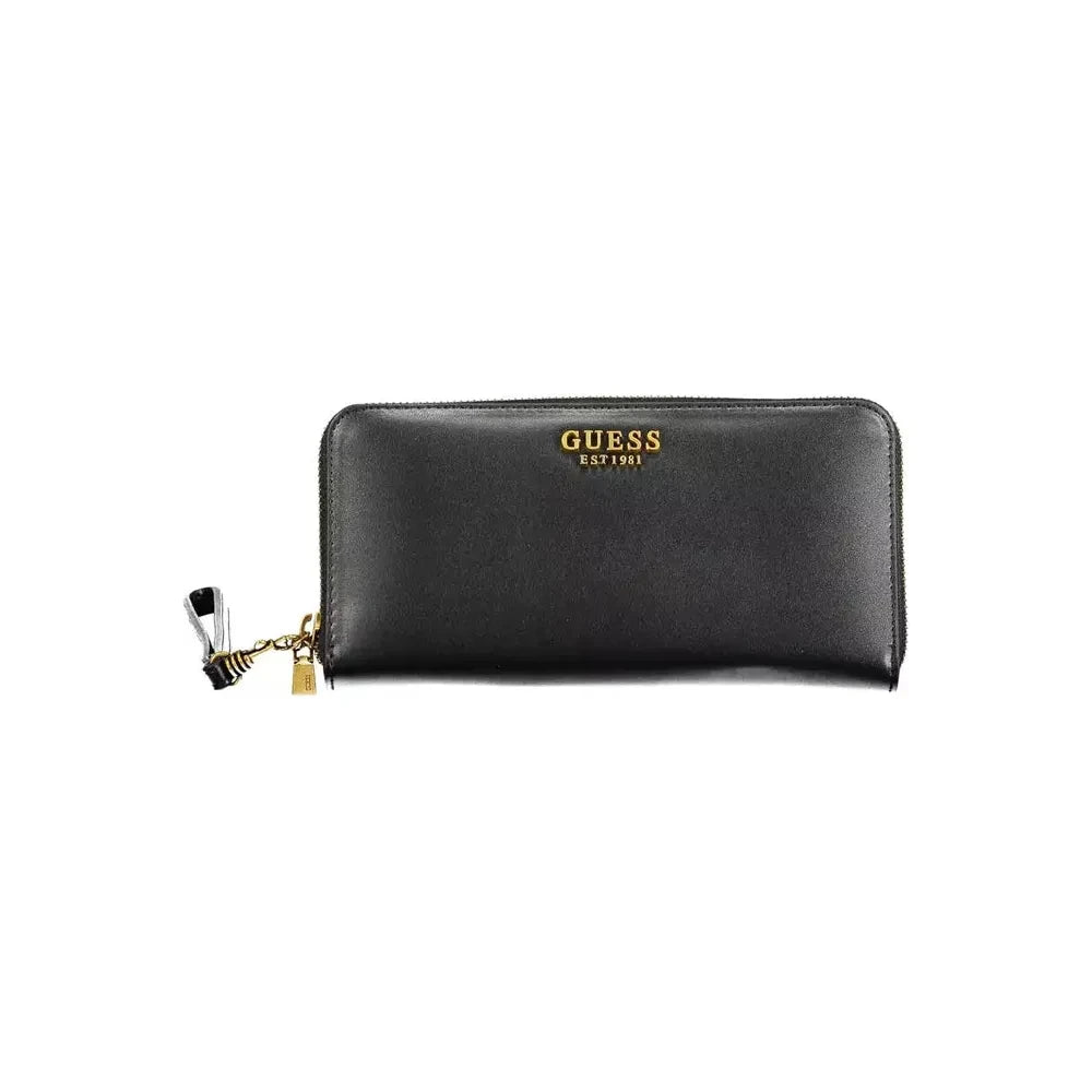 Guess Jeans Chic Black Polyethylene Multi-Compartment Wallet Guess Jeans