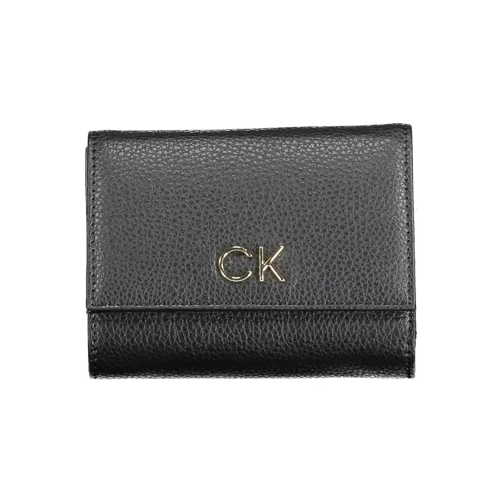 Calvin Klein Sleek Black Polyethylene Wallet with RFID Lock Calvin Klein