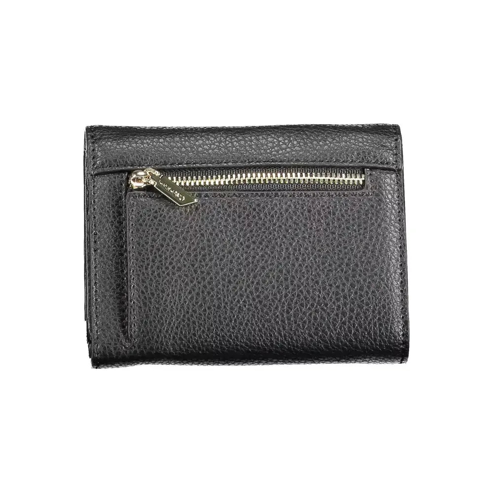 Calvin Klein Sleek Black Polyethylene Wallet with RFID Lock Calvin Klein