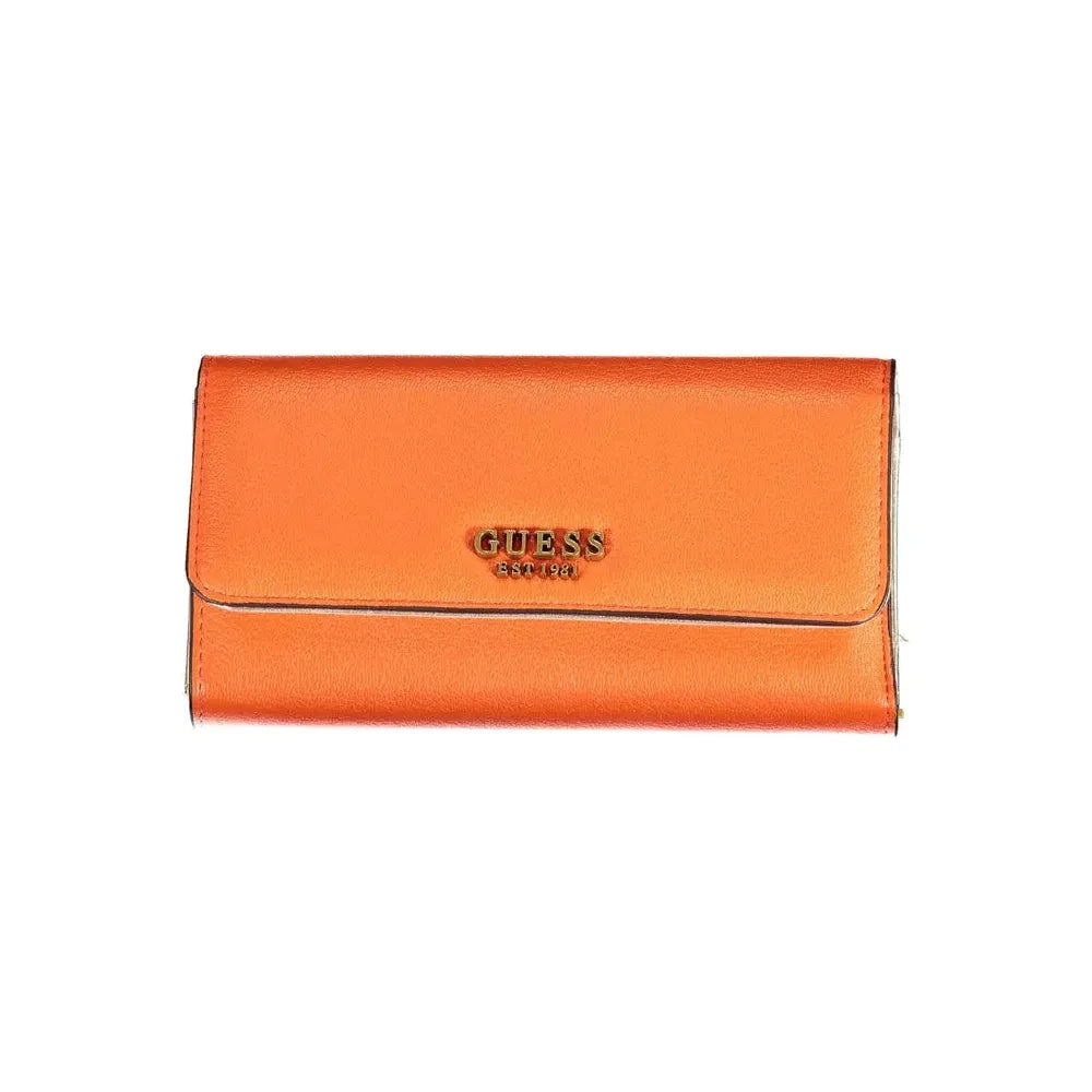 Guess Jeans Chic Orange Wallet with Contrasting Details Guess Jeans