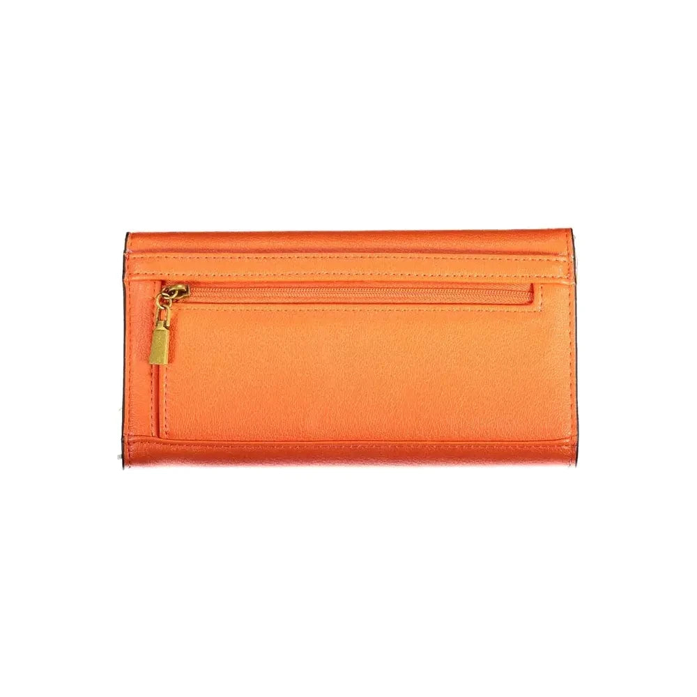 Guess Jeans Chic Orange Wallet with Contrasting Details Guess Jeans