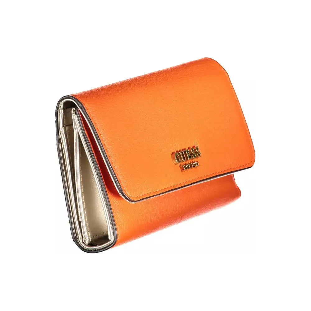 Guess Jeans Chic Orange Wallet with Contrasting Details Guess Jeans